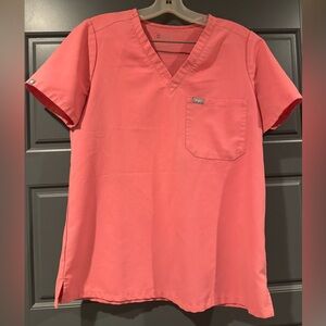 Figs Women's Top in Coral Pink